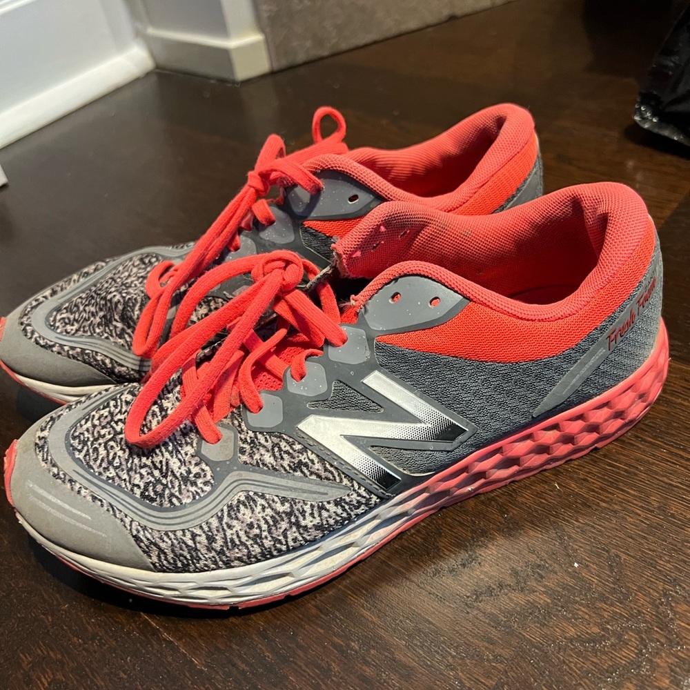 New Balance Red and Gray Athletic Sneakers